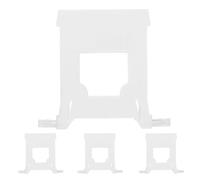 SHOWERORO Support de Montage sur Rail Din Lot de 4 Pièces en Plastique Blanc 22 Mm Installation sans Outil pour Interrupteur à Bouton D'urgence Usage Industriel et Domestique