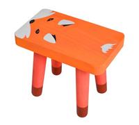 SHOWERORO Tabouret en Bois Tabouret de Dessin Animé Léger pour Garçon et Filles Motif Renard Orange Confortable et Pratique Meuble pour Chambre ou Maison