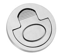 SHOWERORO Tirette de Trappe de Bateau Affleurante Ronde en Acier Inoxydable | Poignée Encastrable pour Trappe au Sol, Anneau Argenté Discret, pour Pont Marin, Meuble ou Tiroir Domestique