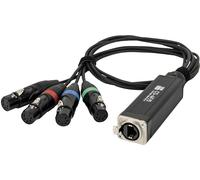 SHOWGEAR CS-4F/5 - Câble multipaire DMX 4 canaux via câble réseau DMX 4 canaux 5 broches (femelle) - DMX accessories