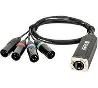 SHOWGEAR CS-4M/5 - Câble DMX à 4 canaux via câble réseau DMX à 4 canaux et 5 broches (mâle) vers - DMX accessories