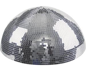 SHOWGEAR Demi-boule miroir 50 cm pour fixation murale et au plafond avec moteur - Boules à facettes