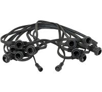 SHOWGEAR Guirlande lumineuse E27, espacement 100 cm - noir - 20 m - Guirlandes lumineuses