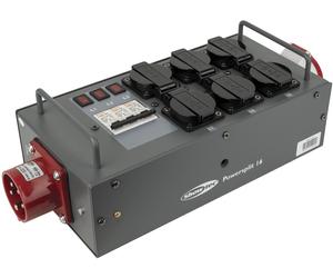 SHOWGEAR Powersplit 16 CEE 16 A 6x Schuko - 1x CEE 16 A 5P - Distributeurs de courant 16 A 230 V