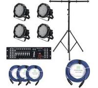 Showlite FLP-144 projecteur 4 x set, y compris le contrôleur DMX Master pro USB + statif + câble G