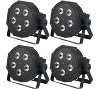 Showlite FLP 5x9W Affichage Flatline LED RGB projecteurs - Ensemble de 4 G