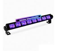 Showlite UL-9 UV-Bar - Lumière Noire, 9 LEDs UV De 3 W Chacune | Effet lumière noire classique pour éclairage et décoration, Boîtier en plastique robuste, Dimensions (L x H x P): 468 x 39