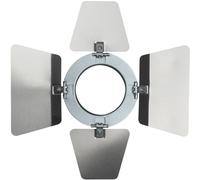 SHOWTEC Barndoor pour Parcan 20 Barndoor en aluminium poli à quatre volets - Projecteurs à volet coupe-flux