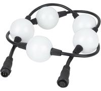 SHOWTEC Pixel Bubble Extension String 1 m Cordon avec 5 boules LED blanches givrées de 50 mm - Guirlandes lumineuses