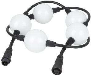 SHOWTEC Pixel Bubble Extension String 1 m Cordon avec 5 boules LED blanches givrées de 50 mm - Guirlandes lumineuses