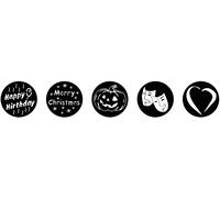SHOWTEC Season Gobo Set pour ACT Profile 50 WW 5 gobos saisonniers (Anniversaire, Noël, Halloween) - Gobos et support pour Gobos