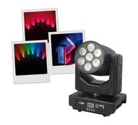 Showtec Shark Wash One - Projecteur automatique - 7 LEDs 12W RGBWA UV - Lyre Wash - Lux 3350 @ 2m
