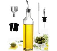 Showvigor Bouteille Huile Olive, Kit de Distributeur D'huile D'olive 500ml | Avec bec Verseur, Récipient pour Bouteille D'huile D'olive pour la Cuisine et le Barbecue