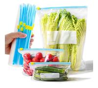 SHSMPXOY 50 Sac Congelation Reutilisable Zip 3.5L,1L,0.5L Sacs de Congélation Sachet Congelation Fermeture Curseur Aliments Sac à Sandwich Sacs de Rangement pour Conserver Congeler Ranger Transporter
