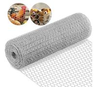 shsyue Rouleau de grillage pour poulet, 25 m x 40 cm, filet de clôture solide pour volaille, animal domestique, lapin, clôture de jardin, barrière animale, antirouille galvanisé, projets de bricolage
