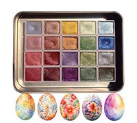 Shuangliao Ensemble Peinture Aquarelle 20 Couleurs | Peintures Aquarelles À Paillettes Minérales Nacrées | Bac Portable De pour Les Débutants en Peinture Aquarelle pour Les Artistes