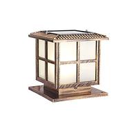 SHUANGZ Lumières Solaires De Capuchon De Poteau Lumières De Pilier À Del pour L'extérieur, Luminaire Étanche E26 Lampe À Colonne en Aluminium avec Base De Montage sur Pilier Clôture Garage Pavillon