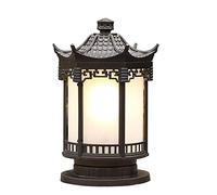 SHUANGZ Luminaire Extérieur Pour Lampadaires Lampe De Capuchon De Poteau De Pelouse IP54 Éclairage Chinois Du Pont De Base E27 Appareils D'éclairage Extérieurs Imperméables De Lanterne De Poteau Phare