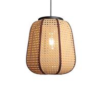 SHUANGZ Suspension Rustique En Rotin, 30 Cm, Grand Abat-jour Vintage Tissé À La Main, Style Panier En Rotin, Idéale Pour Une Ambiance Campagnarde, Salle À Manger, Salon, Couloir