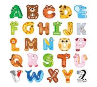 SHUCHING Stickers Muraux Enfants Alphabet Animaux | Autocollant Mural ABC Lettres, Décoration Murale pour Chambre Enfants Garcon