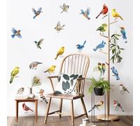 SHUCHING Stickers Muraux Oiseaux DIY, Autocollant Mural Petits Oiseaux, Décoration Murale Repositionnable pour Chambre Salon