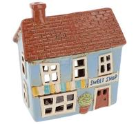 Shudehill Giftware Village Photophore en céramique, magasin de maison et de fleurs, maison aux larmes, antiquités et anciennes boulangerie et magasin de bonbons, tous peints à la main
