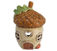 Shudehill Giftware Village Pottery Photophore en céramique Motif Maison d'automne Motif Citrouille ou Gland (Gland), Marron