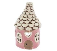 Shudehill Giftware Village Pottery Photophore rond en forme de cœur Bleu/rose/gris