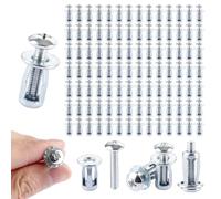 SHUESS Cheville Molly M4 x 20, Lot de 100 Chevilles Métalliques pour Murs Creux, Acier Carbone Q235 Galvanisé, Écrou à Expansion pour Tôle Fine, Panneaux Métal, Plastique et Composite