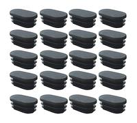 SHULLIN Lot de 20 capuchons ovales pour pieds de chaise - 20 x 40 mm | Bouchons à lamelles ovales - En plastique - Pour pieds de table et chaise