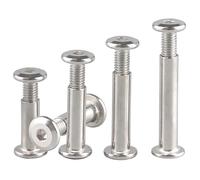 SHUNCHG 10 pcs Vis de Connexion pour Meubles M6x40mm Connecteurs d'armoire, Acier inoxydable A2 V2A, Vis d'assemblage pour Meubles, Armoires, Tables en Bois