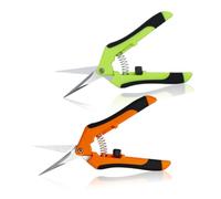 SHUNCHG 2 Pièces Cisaille de Jardin, Ciseaux Antidérapants avec Poignée Verrouillable, Sécateur à Fleurs Lame Droite, Secateur de Jardin pour Clôtures Fleuriste Récolte Fleurs Fruits Légumes Bonsai