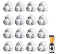 SHUOHONG 16 Pièces Mini Roulettes pour Meuble, Petites Roulettes Auto Adhésives, Rotation 360 Degrés Roulettes de Meubles à Billes de Transfert 3 Perles pour Petits Appareils, Boîtes (Nylon Blanc)