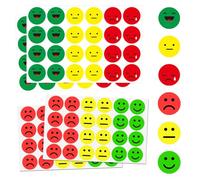 SHUOHONG 2400 Pièces Gommettes Autocollantes, Gomettes Autocollantes Smile Face, Autocollant Enfant, Gommettes Rondes, Élèves pour Tableau de Récompenses Comportement Calendrier des Enseignants