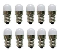 ShuoHui Lot de 10 ampoules LED miniatures E10 AC/DC 0,2 W 3000 K E10 LED 6 V Blanc chaud 6 V
