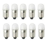 ShuoHui Lot de 2 ampoules LED à culot E10 0,5 W 12 V Blanc froid Lampe de poche Phare Mini phare Lampe de poche Remplace 6000 K (2) (10)