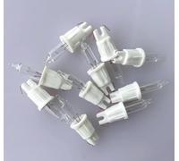 ShuoHui Lot de 20 ampoules de rechange, pour mini guirlandes lumineuses, 12 V, 1,2 W, sous blister, culot enfichable, blanc chaud 8 mm