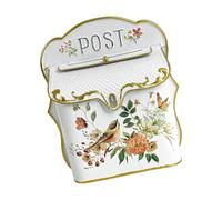 Shurhome Boîte aux lettres murale A | Boîte aux lettres décorative en fer avec revêtement en poudre et rabat avant pour maison, abri de jardin, portail ou garage