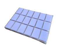 Shurhome Lot de 18 pochettes de rangement rectangulaires pour pierres, cristaux, vue claire, solution de rangement, boîte à bijoux en acrylique