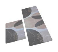 Shurhome Lot de tapis à séchage rapide pour la cuisine, B | Tapis de sol antidérapant en 2 pièces absorbant l'eau pour évier, cuisinière et buanderie