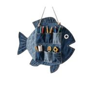 Shurhome Organiseur de sacs muraux avec inserts en textile aspect tissu, B | Rangement de porte pour stylos, notes, ciseaux, aide d'apprentissage décorative