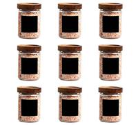 Shurhome Récipient de stockage avec couvercle en bois d'acacia, bidon en verre transparent pour l'organisation de produits secs, ingrédients de cuisine, récipient de rangement pour la cuisine