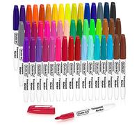 Shuttle Art 48 Couleurs Marqueur Indélébile Multicolore à Pointe Fine | Marqueurs Permanents , Feutre Indélébile Parfait pour le Coloriage et le Marquage sur Plastique, Bois, Pierre, Métal