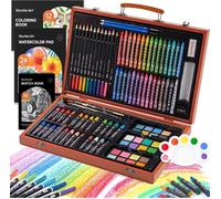Shuttle Art Set de peinture de 118 pièces pour enfants et adultes, coffret de peinture avec peinture acrylique, crayon de couleur, pastel gras, aquarelle