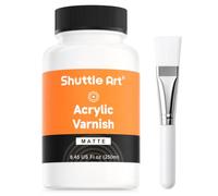 Shuttle Art Vernis Acrylique Mat 250ml, Vernis Acrylique Protection | Durable Anti-Reflet, Vernis Mat pour Peinture Acrylique pour Artistes, Scellement d'Œuvres sur Toile Bois Céramique