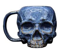 SHUZHENG Ensemble de tasses à café gothiques vintage à texture vieillie en forme de tête de mort - Forme irrégulière - Pour Halloween, maison, bar, fête, cadeau unique pour les amateurs de gothique