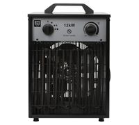 SHX SHX12KW2025 : Radiateur de chauffage industriel de 12 kW, avec prise électrique haute puissance, de couleur noire