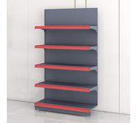 SHYJSGHZ Étagère Gondole, Étagère de Présentation Commerciale 5 Niveaux en Acier Laminé à Froid Robuste | Design Modulable Réglable pour Aménagement de Supermarchés(Sub,47.2 * 16.9 * 63in)