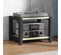 SHYJSGHZ Meuble Audio 2/3/4/5 étages, Tour de Rangement AV avec étagères réglables, Système de Rangement stéréo pour Salon, Studio d'enregistrement et Bureau(White Maple,23.6 * 19.7 * 15.7in)