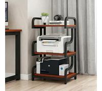 SHYJSGHZ Meuble Audio Multimédia Cadre Métallique Ouvert, Support AV et Étagère pour Amplificateur, Idéal Salon, Bureau, Studio d'Enregistrement(B-Teak,60 * 40 * 94cm)